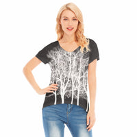 Fairytale Tree V-neck Short Sleeve T-shirt