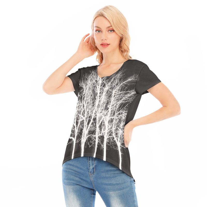 Fairytale Tree V-neck Short Sleeve T-shirt