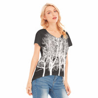 Fairytale Tree V-neck Short Sleeve T-shirt