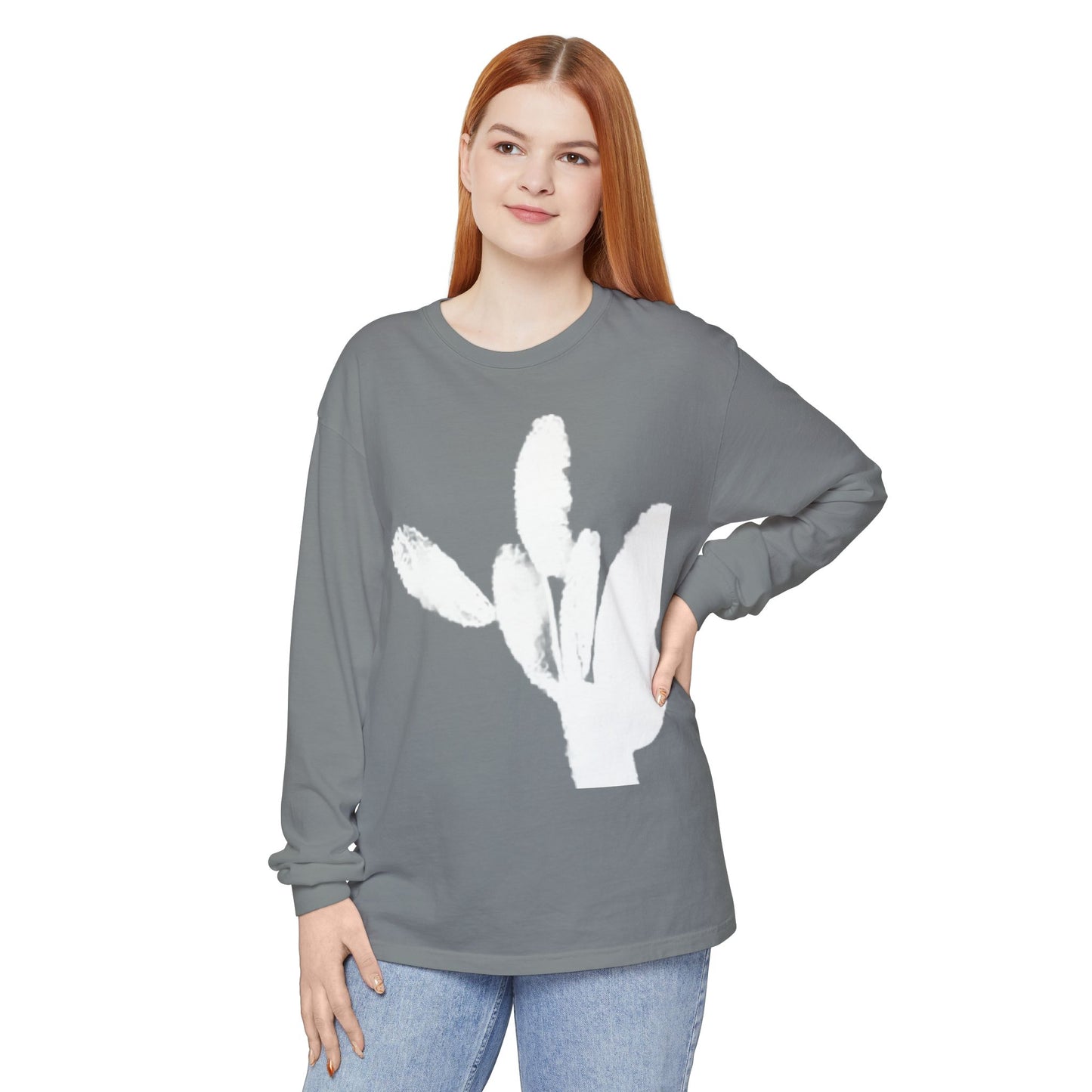 Cactus Silhouette Long Sleeve Shirt, THE STORE, by avalove