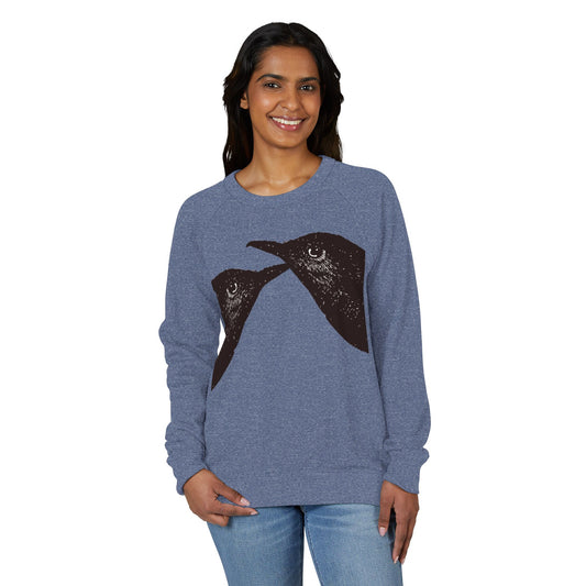 Two Birds Unisex French Terry Raglan Crewneck- The Store by avalove
