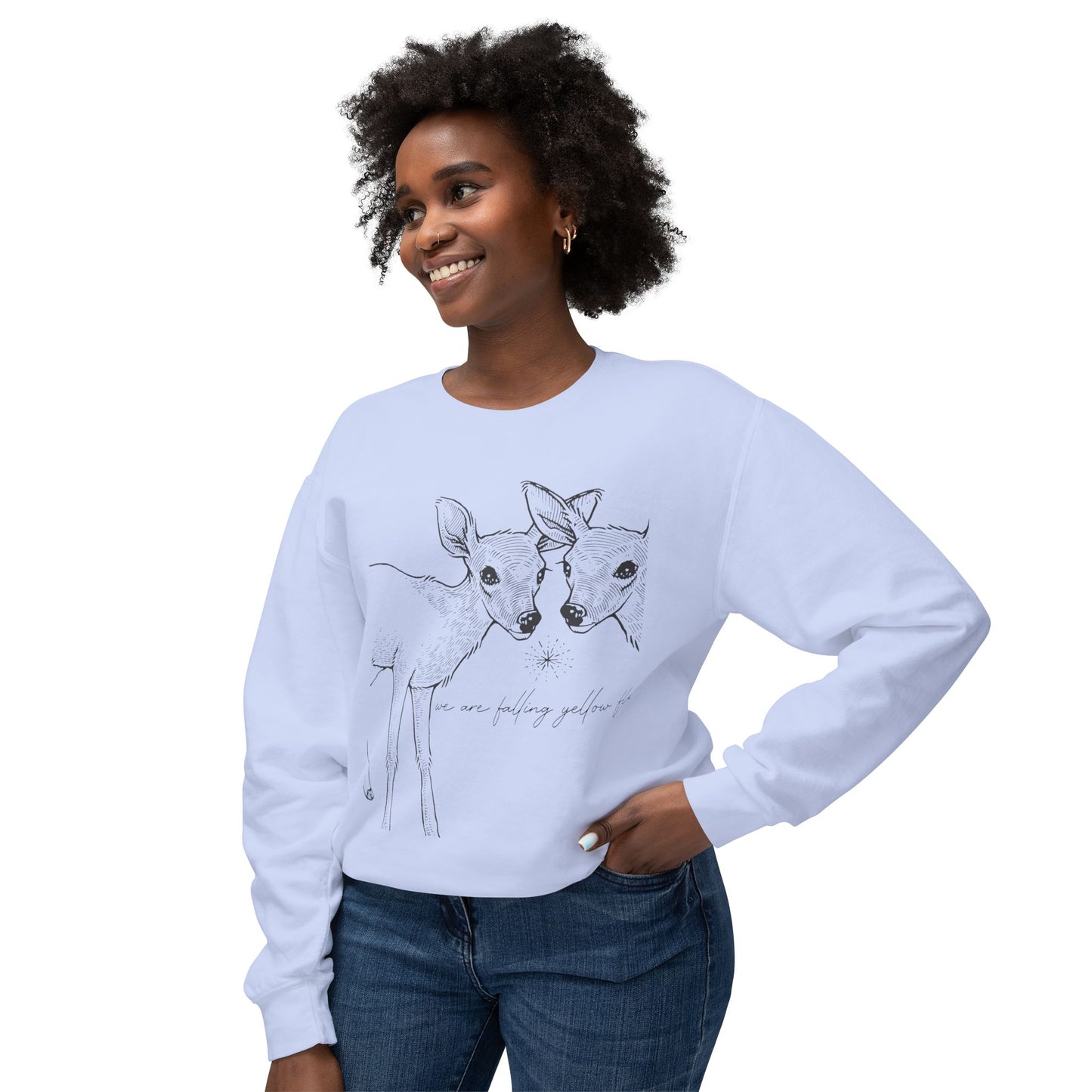Two Deer: We are Falling Flowers Sweatshirt, Unisex- THE STORE by avalove
