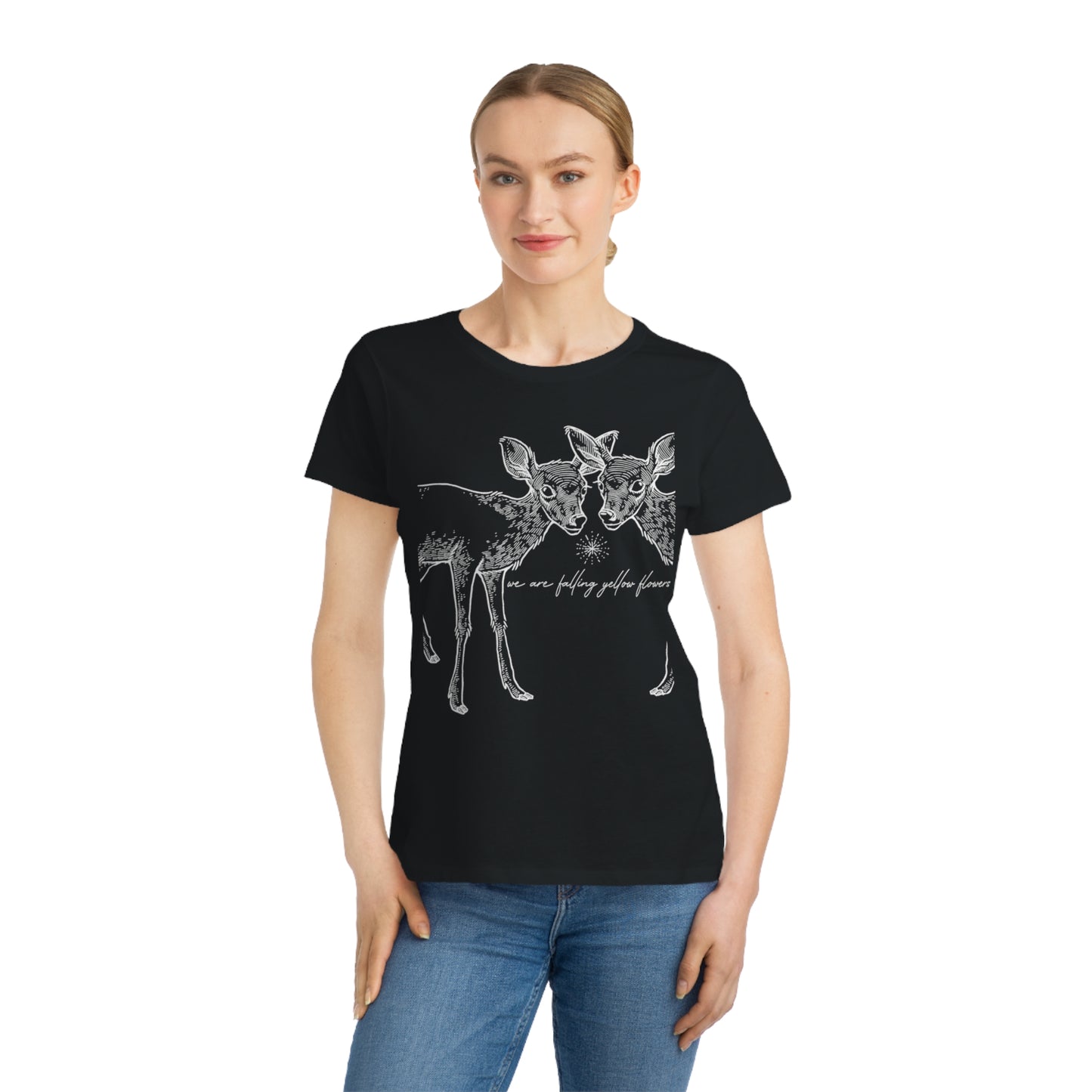 Two Deer, We are Falling Flowers Women's Organic Tee