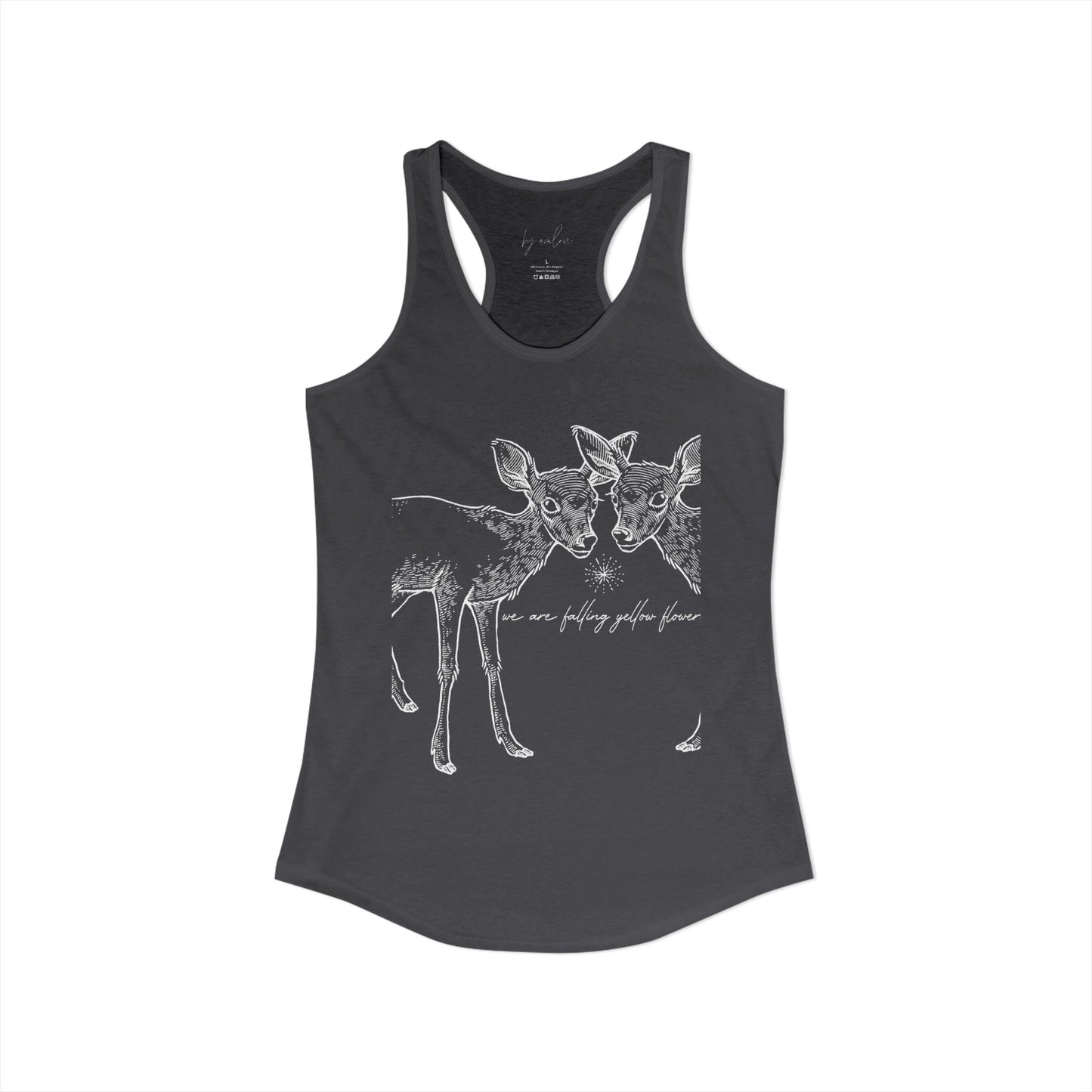 Two Deer- We Are Falling Flowers- Tank Basic- THE STORE, by avalove