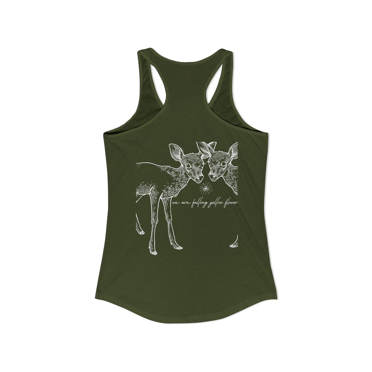 Two Deer- We Are Falling Flowers- Tank Basic- THE STORE, by avalove