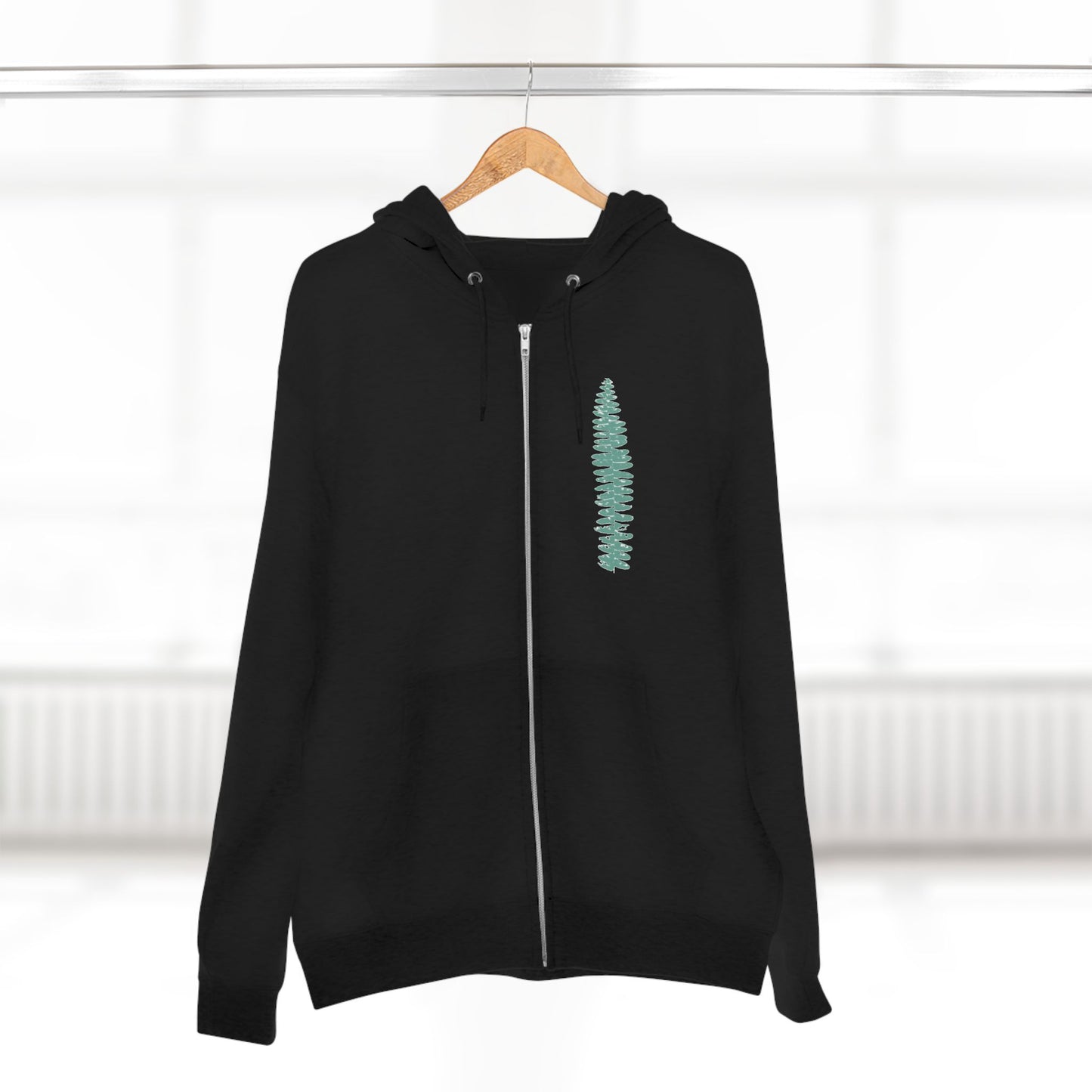 Green Fern, Forest Bathing Unisex Zip Hoodie, THE STORE, by avalove