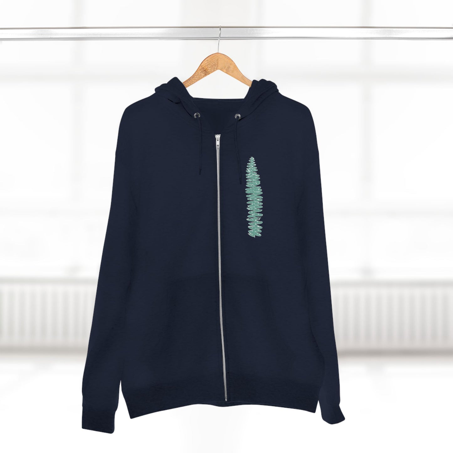 Green Fern, Forest Bathing Unisex Zip Hoodie, THE STORE, by avalove