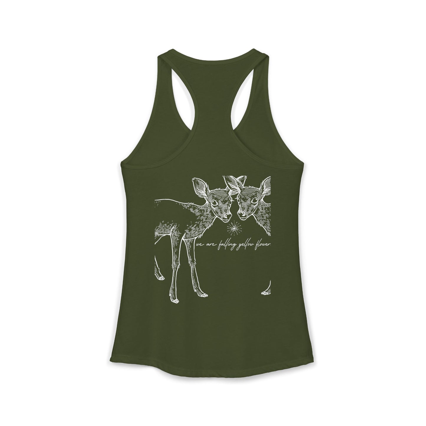 Two Deer- We Are Falling Flowers- Tank Basic- THE STORE, by avalove