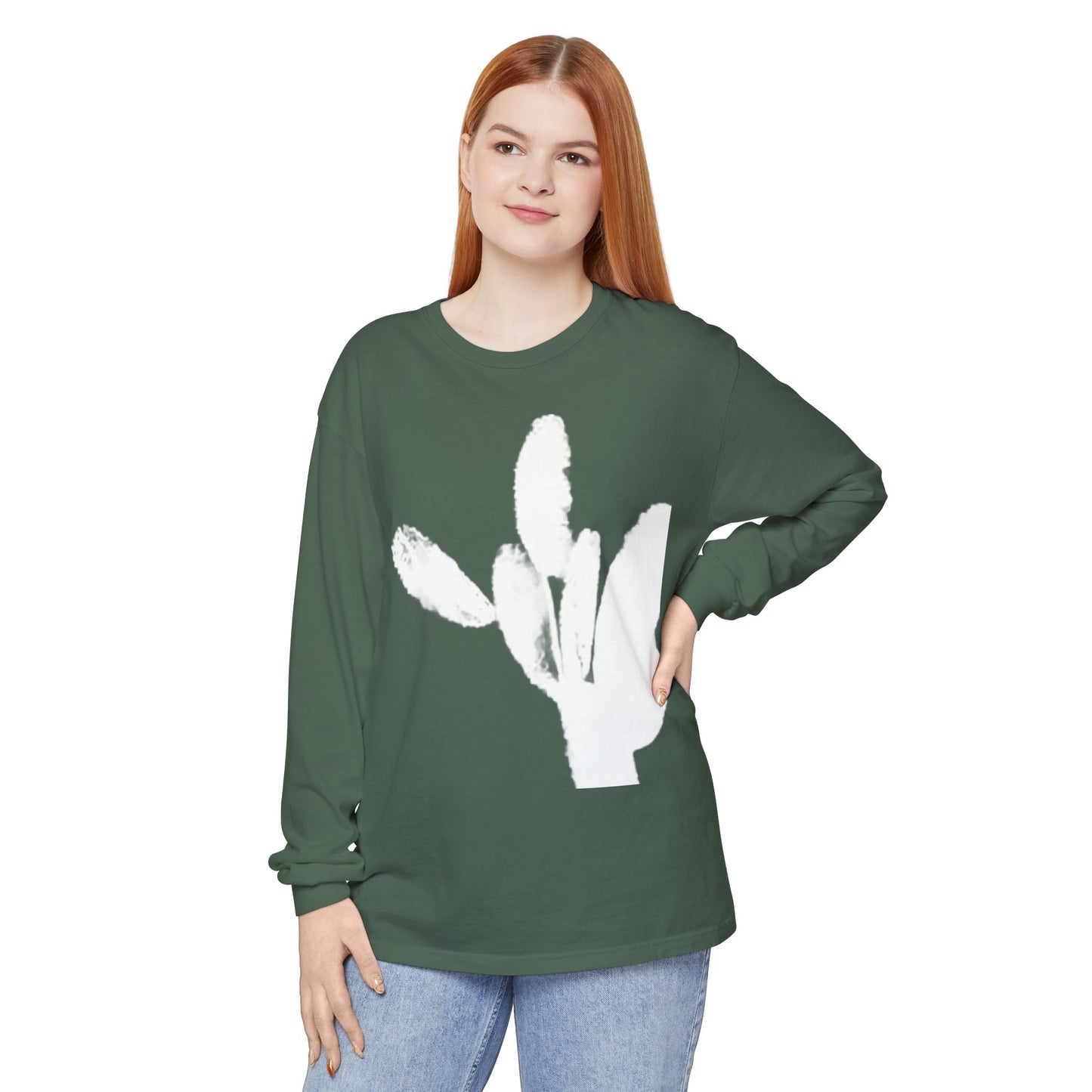 Cactus Silhouette Long Sleeve Shirt, THE STORE, by avalove