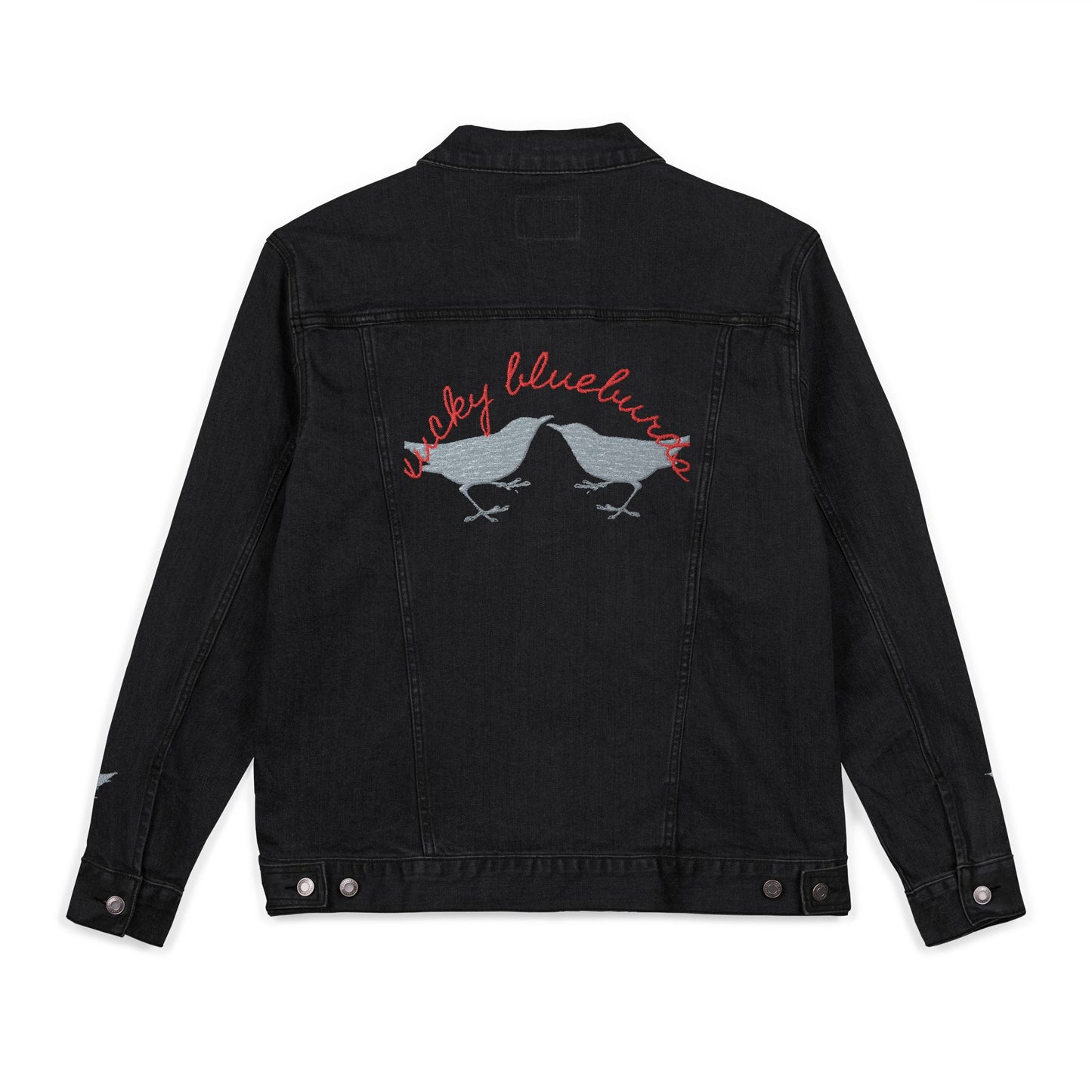 Lucky Bluebirds Unisex Denim Jacket (Embroidery)
