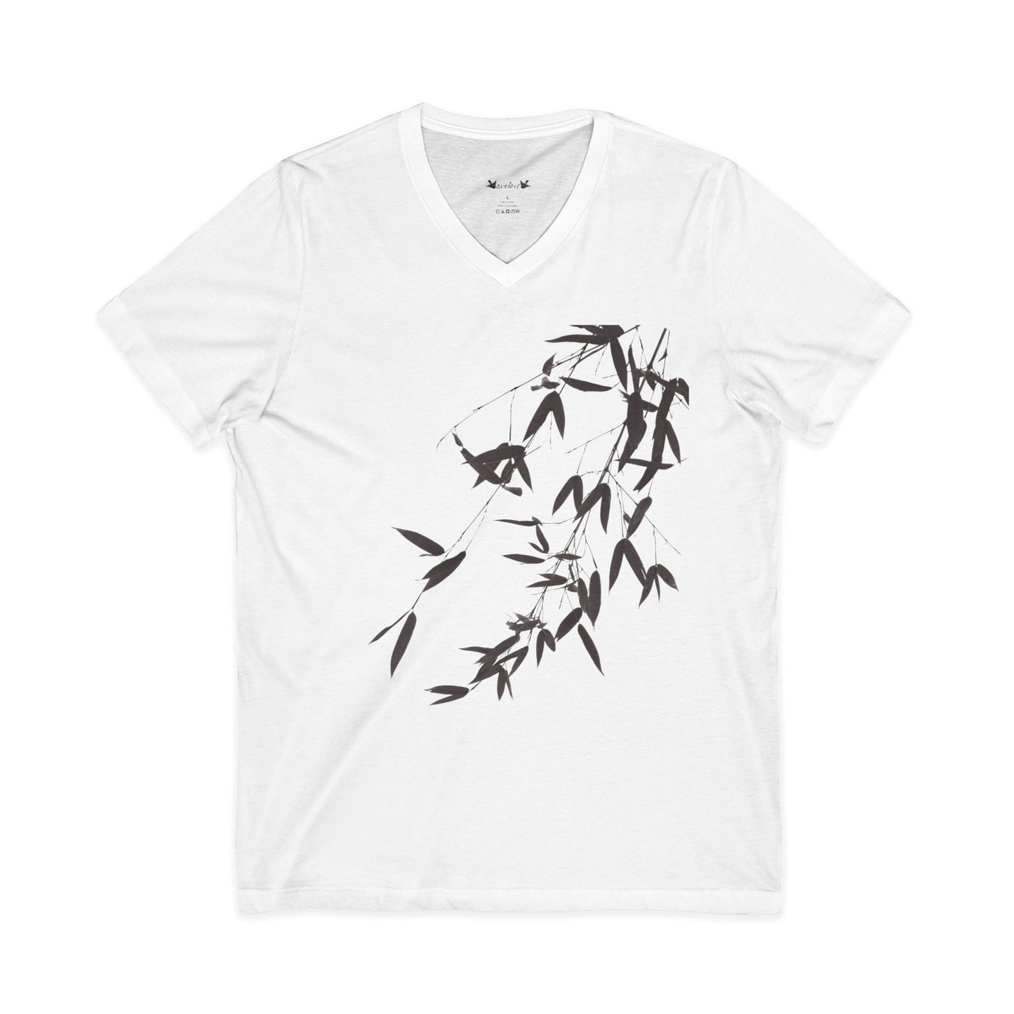 Bamboo Brushstroke V-Neck Tee — THE STORE, by avalvoe