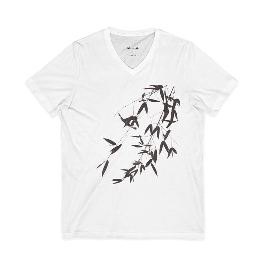 Bamboo Brushstroke V-Neck Tee — THE STORE, by avalvoe