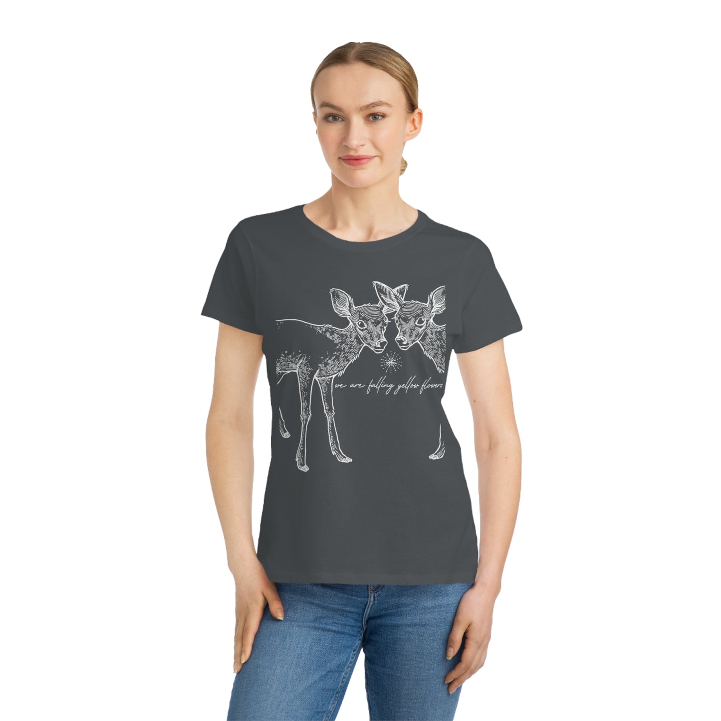 Two Deer, We are Falling Flowers Women's Organic Tee