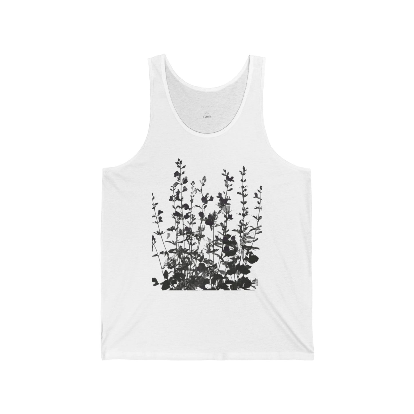 Black Wildflower Botanical Silhouette Tank Top —THE STORE BY AVALOVE