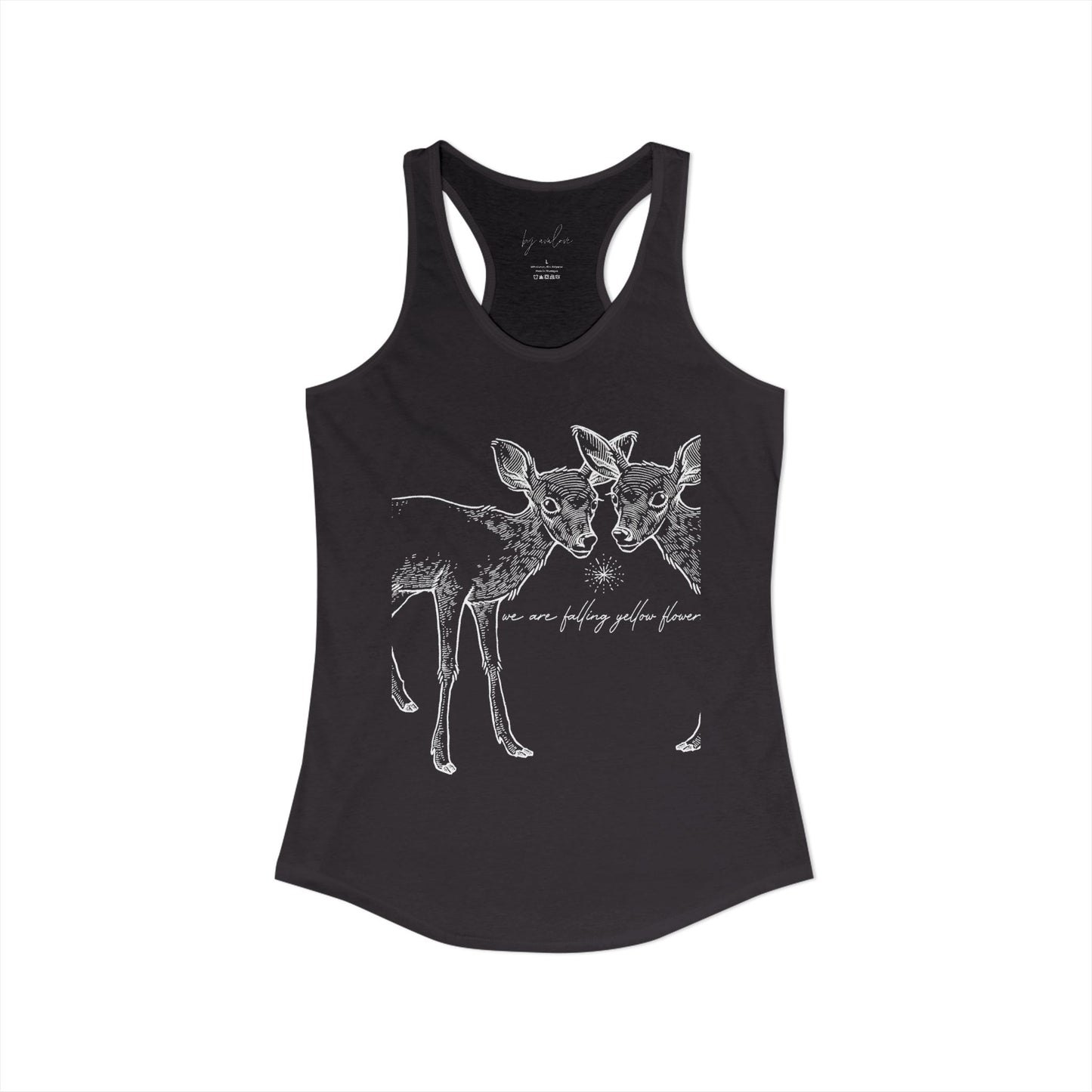 Two Deer- We Are Falling Flowers- Tank Basic- THE STORE, by avalove
