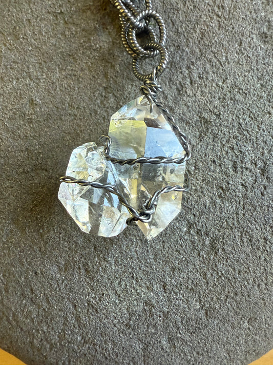 Herkimer Diamond Talisman: Soul Mates with manifestation crystal