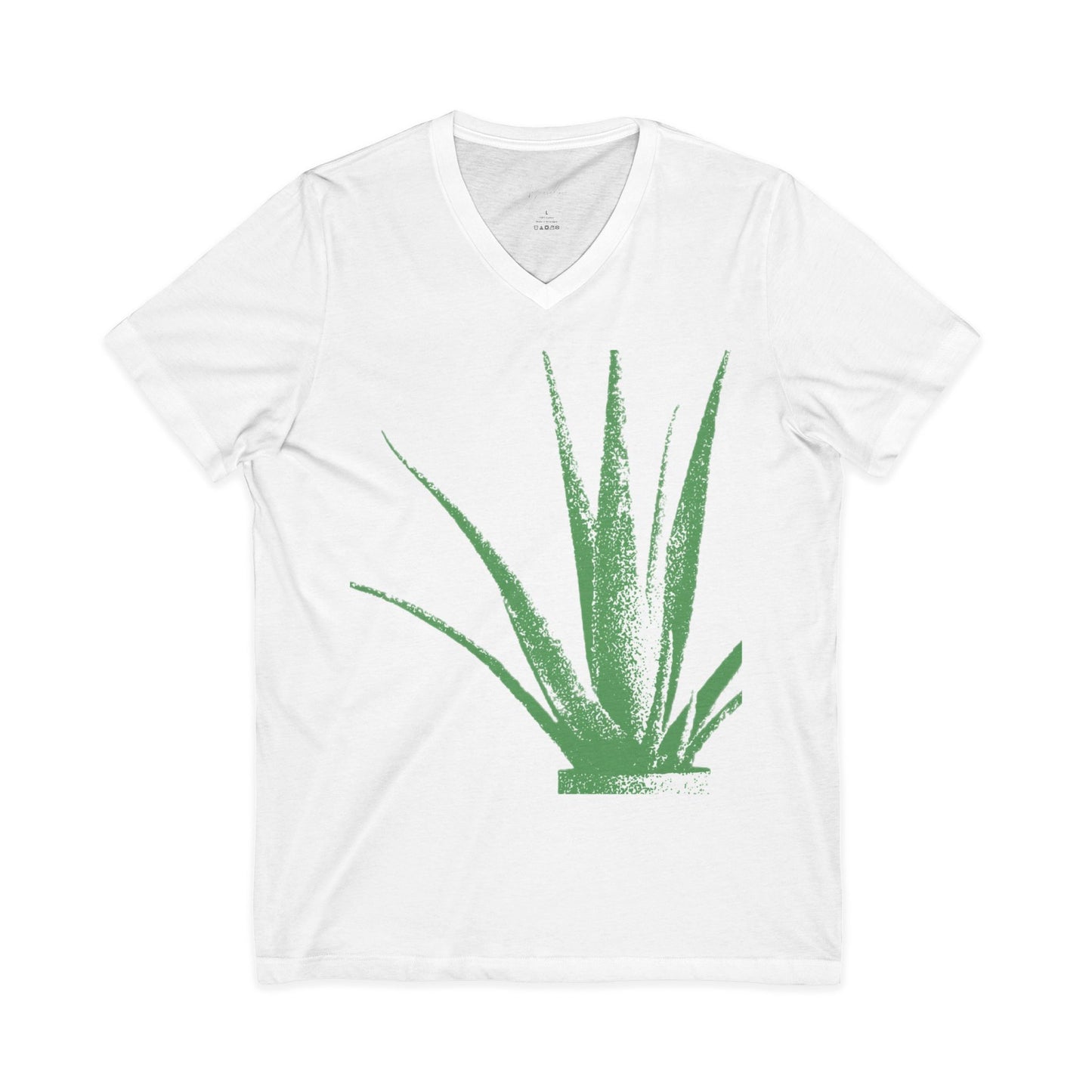 Aloe Plant V-Neck Tee — Minimalist Green Succulent Shirt, THE STORE by avalove