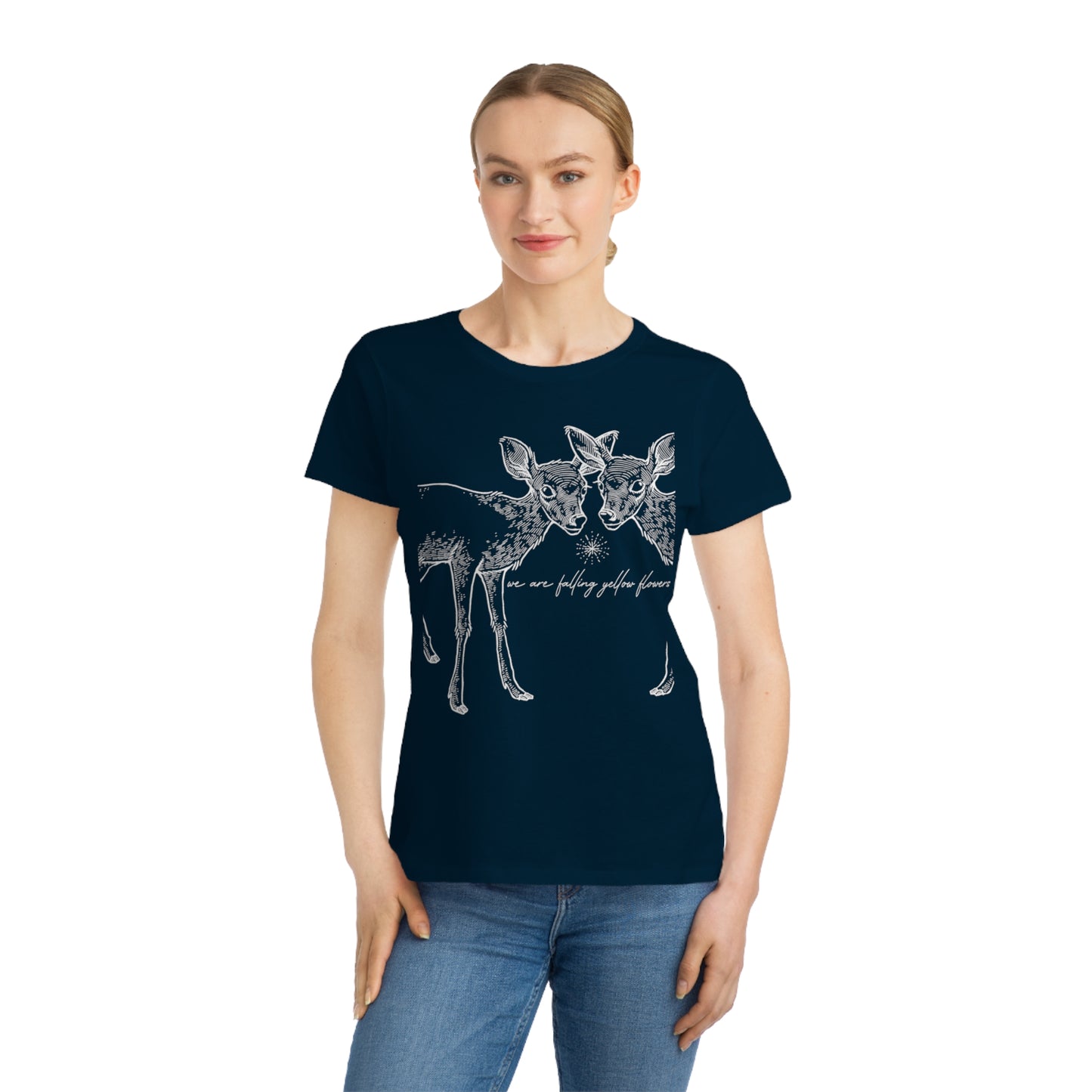 Two Deer, We are Falling Flowers Women's Organic Tee
