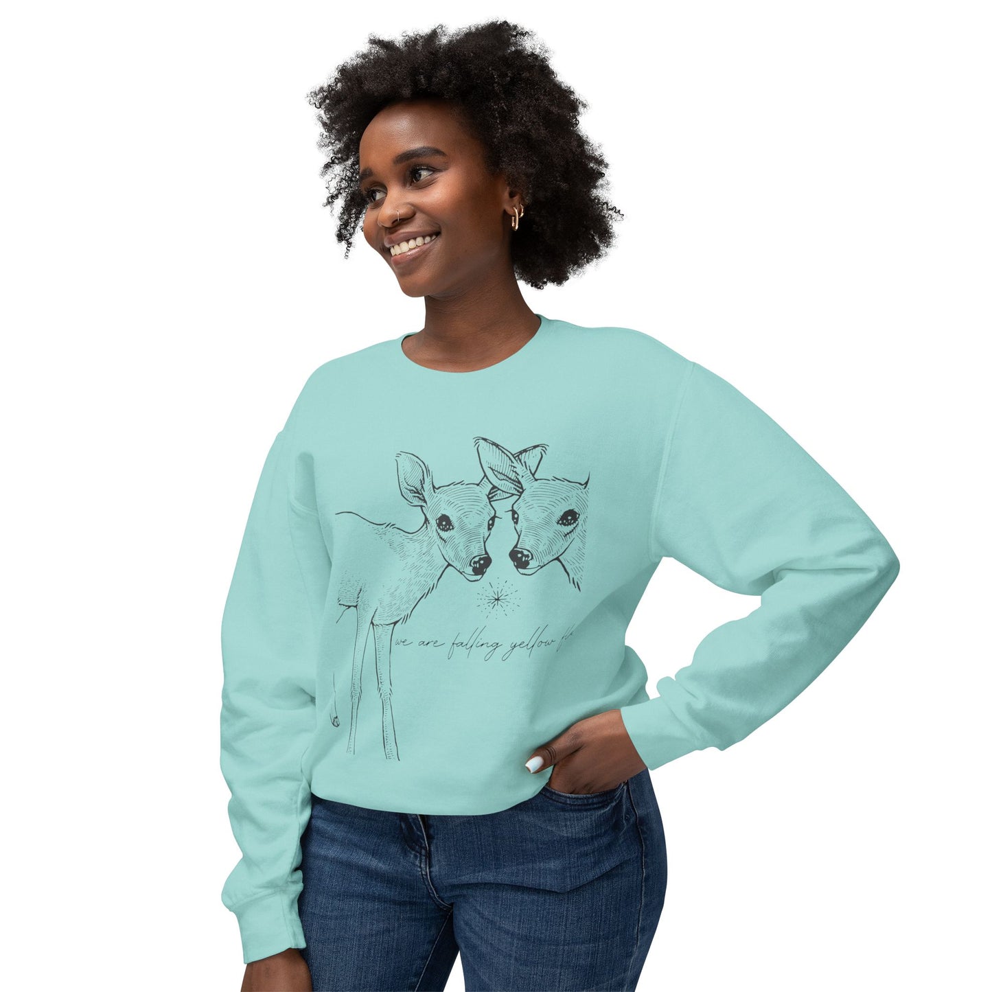Two Deer: We are Falling Flowers Sweatshirt, Unisex- THE STORE by avalove
