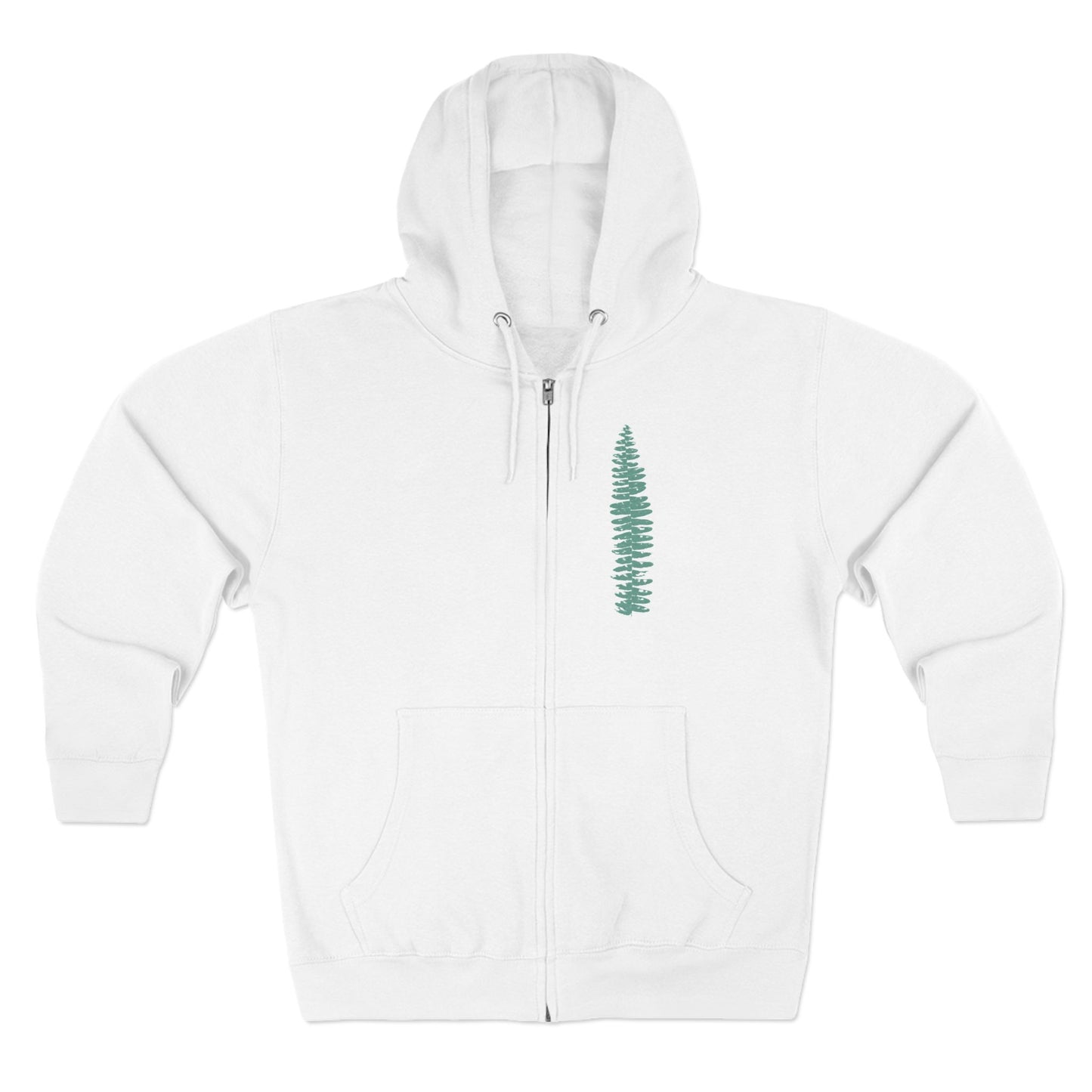 Green Fern, Forest Bathing Unisex Zip Hoodie, THE STORE, by avalove