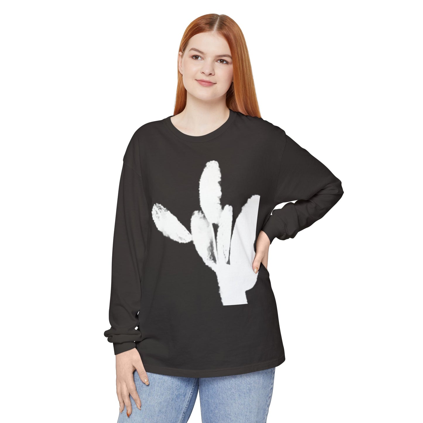 Cactus Silhouette Long Sleeve Shirt, THE STORE, by avalove
