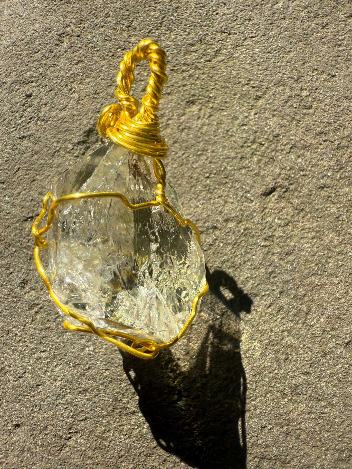 Herkimer Diamond Talisman: Golden Healer, Rare Trinity