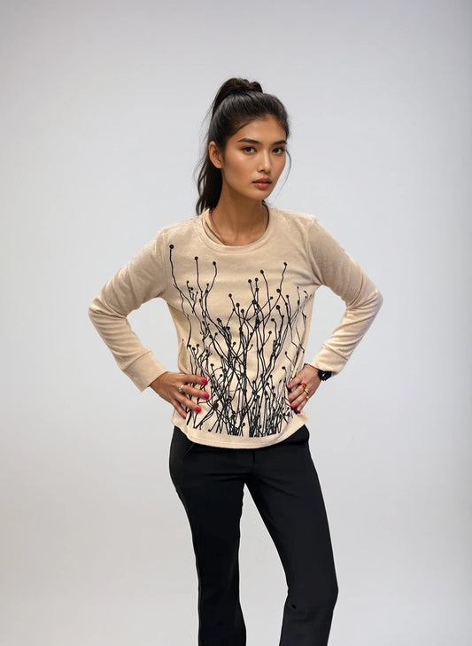 Field Two Sided Print Limited Edition : Basic Lux Vegan Cashmere Fleece