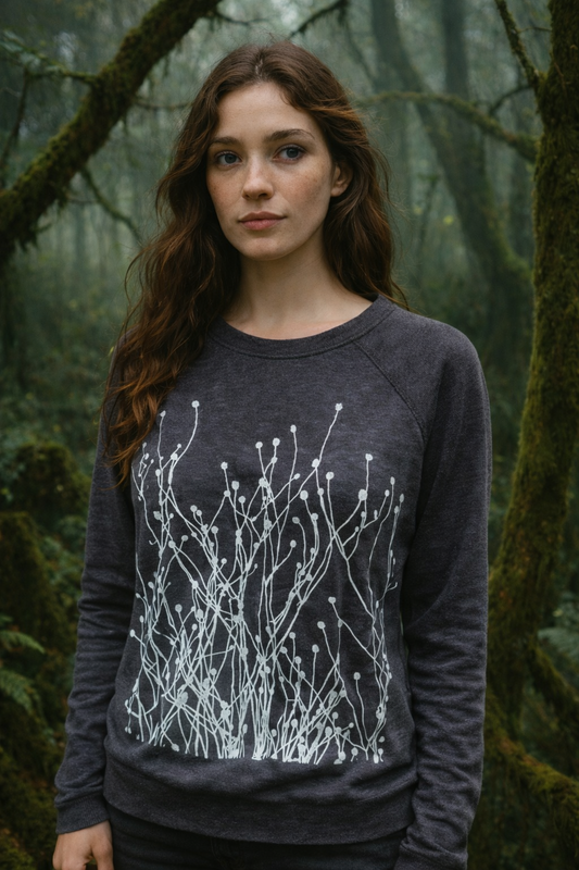 Field Two Sided Print Limited Edition : Super Lux Cozy sweatshirt: Charcoal