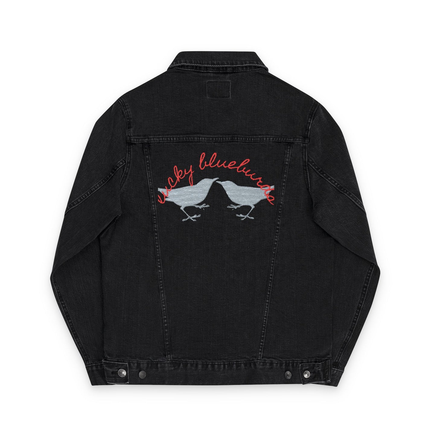Lucky Bluebirds Unisex Denim Jacket (Embroidery)