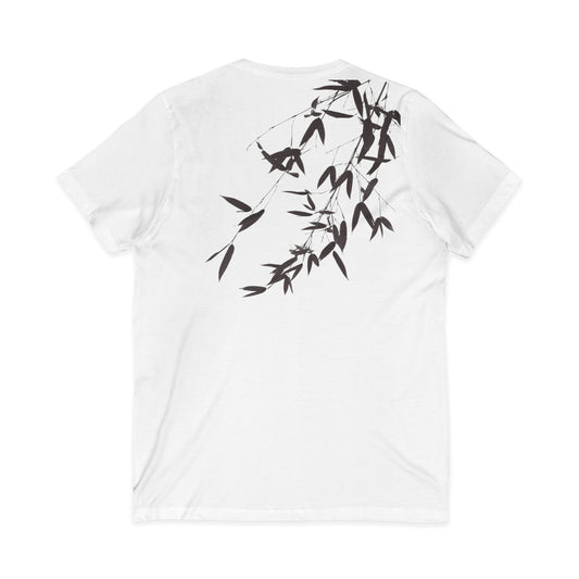 Bamboo Brushstroke V-Neck Tee — THE STORE, by avalvoe