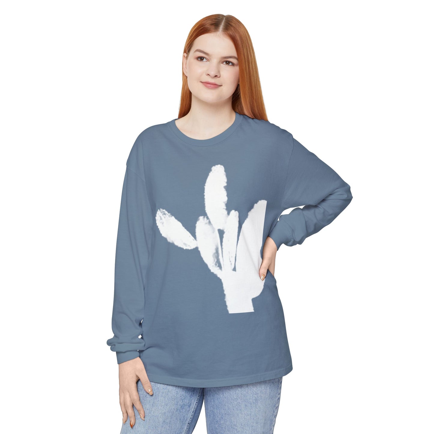 Cactus Silhouette Long Sleeve Shirt, THE STORE, by avalove