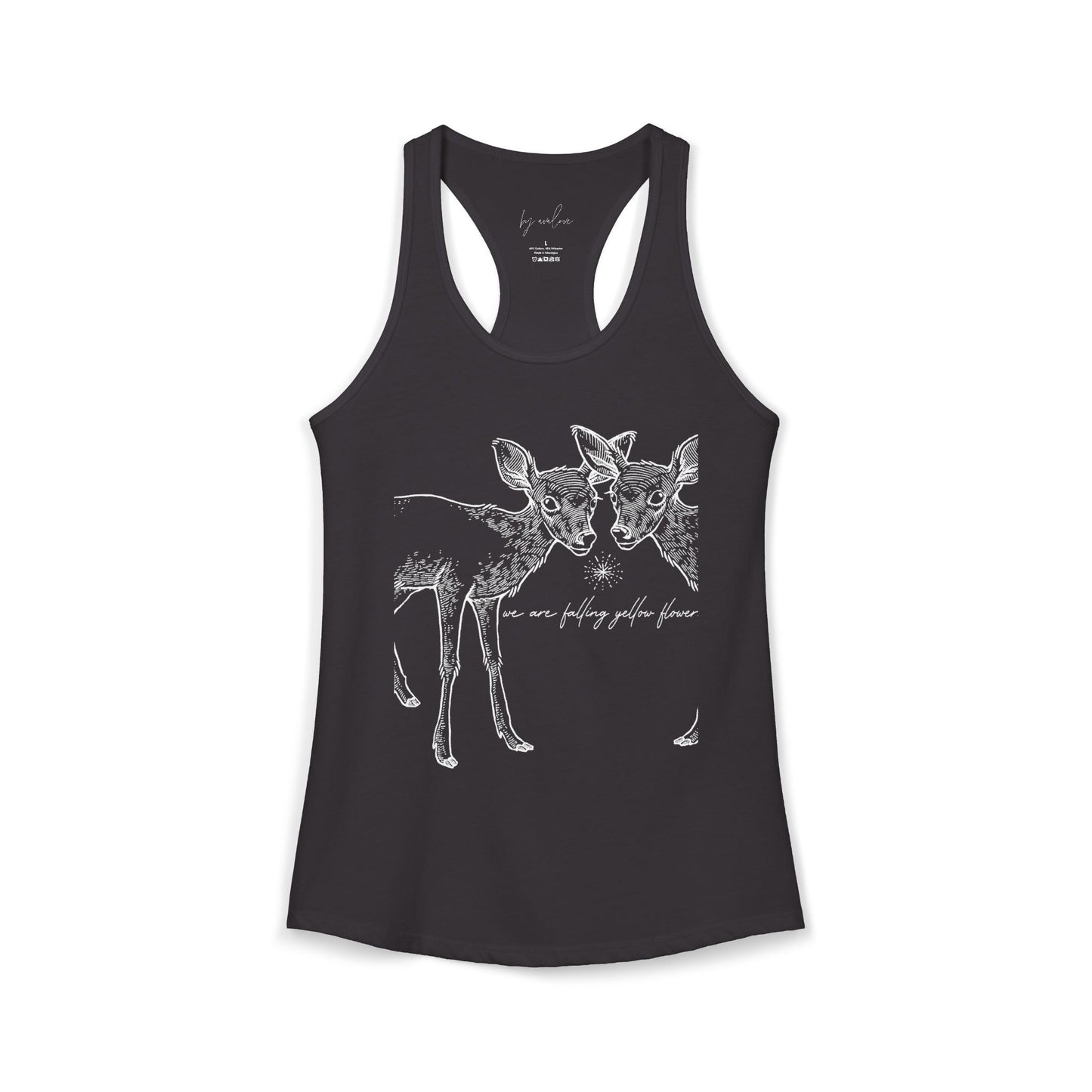 Two Deer- We Are Falling Flowers- Tank Basic- THE STORE, by avalove