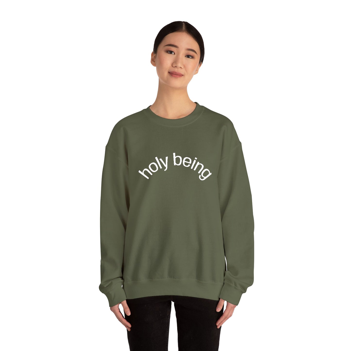 Holy Being Crewneck Sweatshirt, Embroidered, THE STORE by avalove