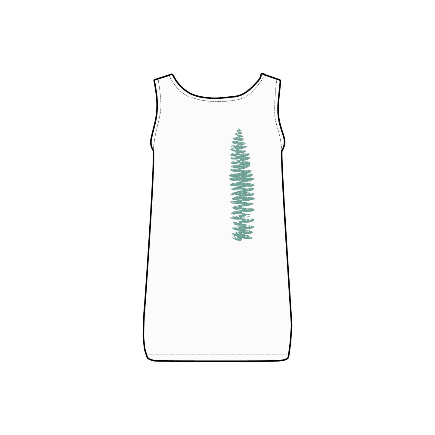 Green Fern, Forest Bathing Micro Ribbed Tank Top, THE STORE, by avalove