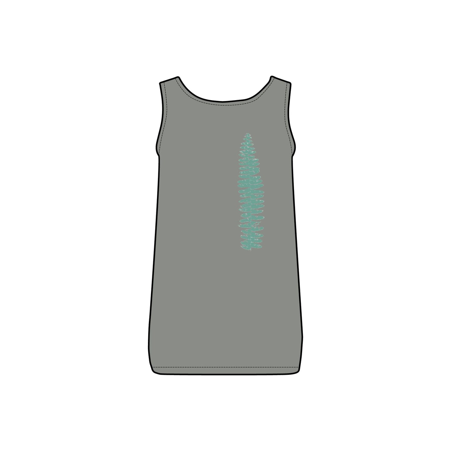 Green Fern, Forest Bathing Micro Ribbed Tank Top, THE STORE, by avalove