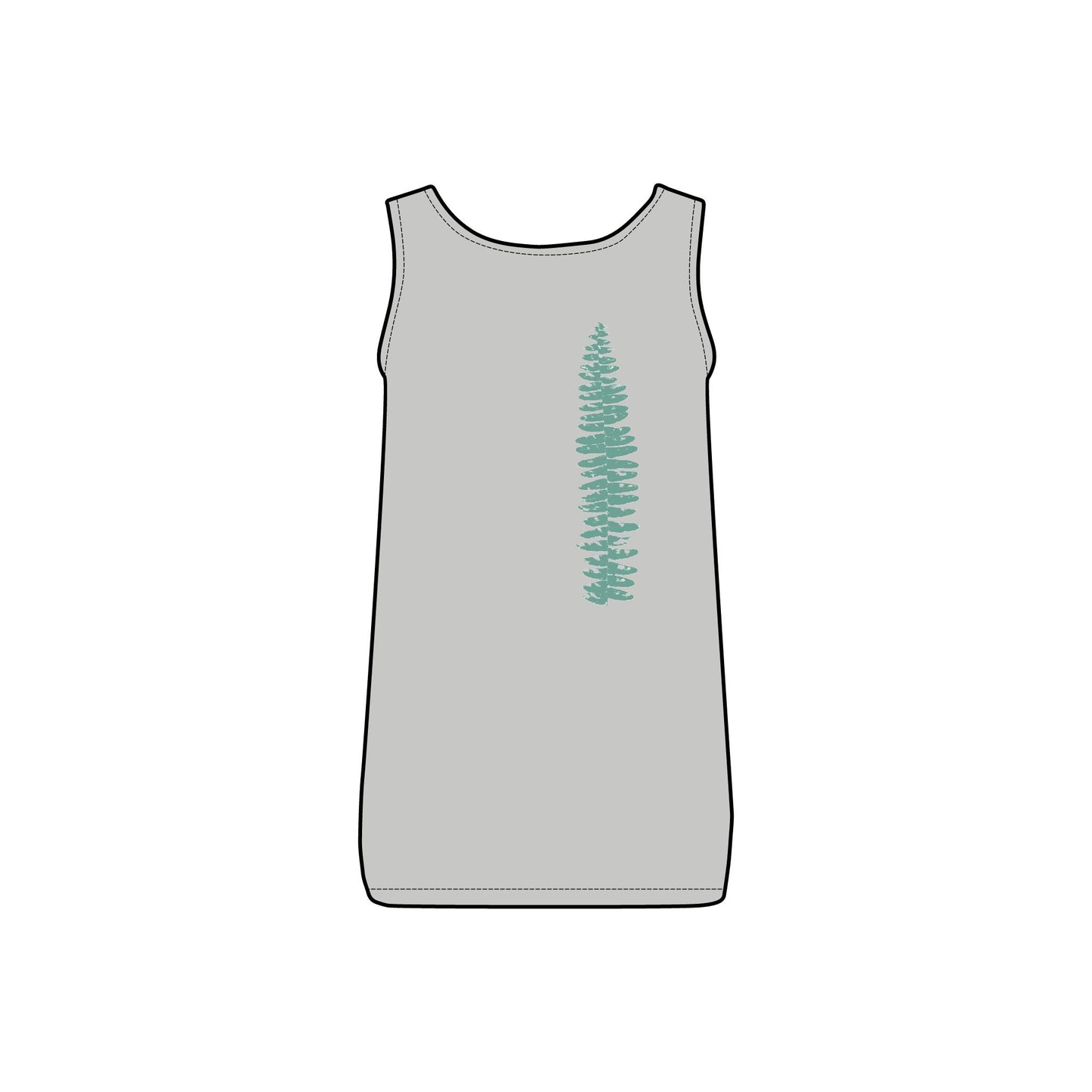 Green Fern, Forest Bathing Micro Ribbed Tank Top, THE STORE, by avalove