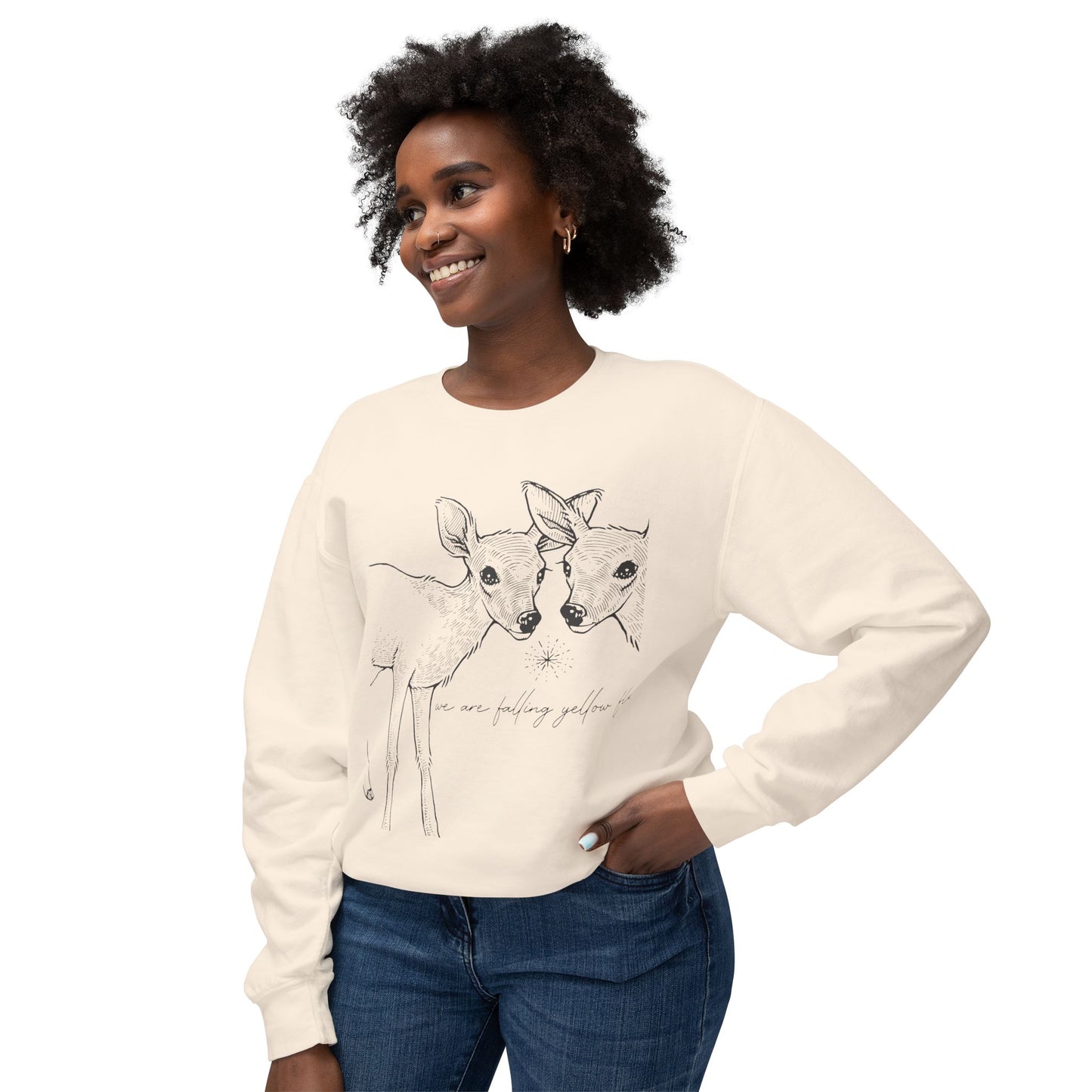 Two Deer: We are Falling Flowers Sweatshirt, Unisex- THE STORE by avalove