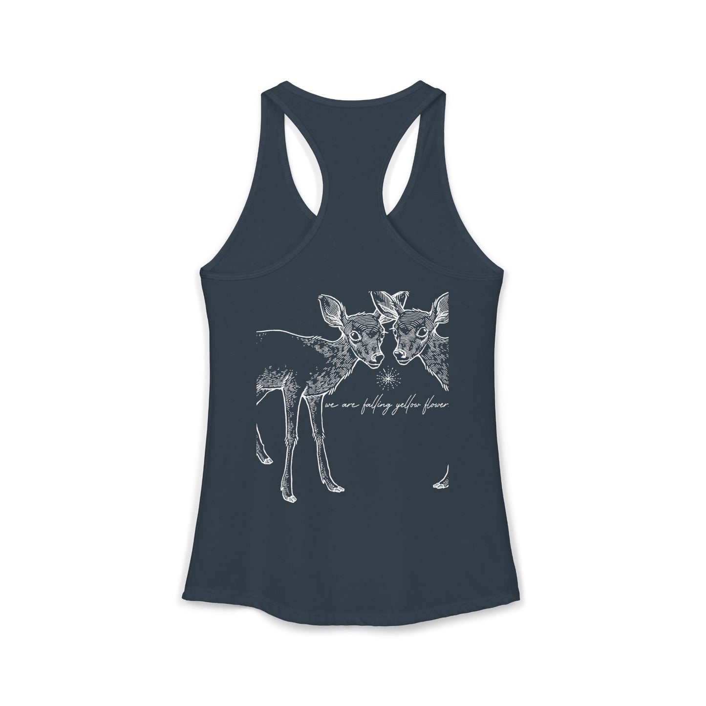 Two Deer- We Are Falling Flowers- Tank Basic- THE STORE, by avalove