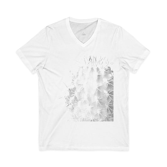 Prickly Cactus Print V-Neck Tee — Vintage Green Succulent Shirt, THE STORE, by avalove