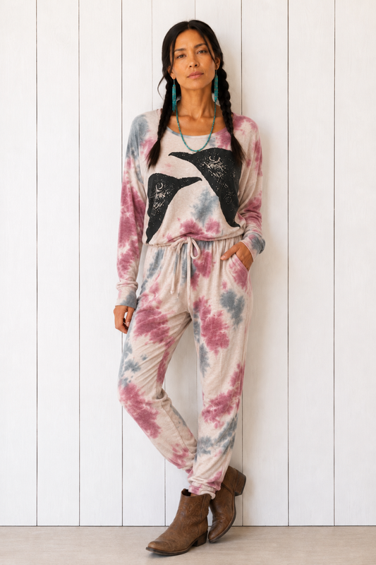 Blackbird Jumper -Tie Dye -Rose Quartz-ALL SIZES