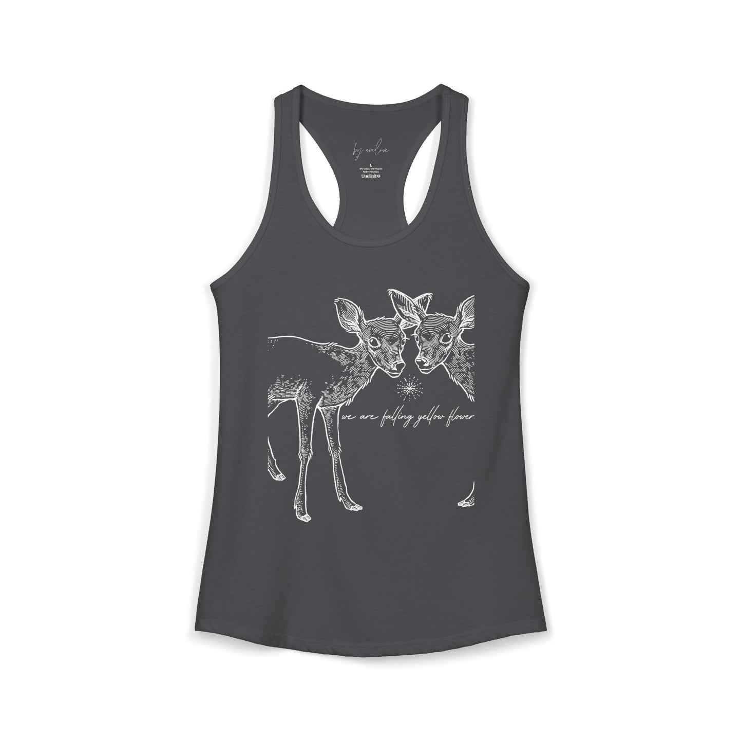 Two Deer- We Are Falling Flowers- Tank Basic- THE STORE, by avalove