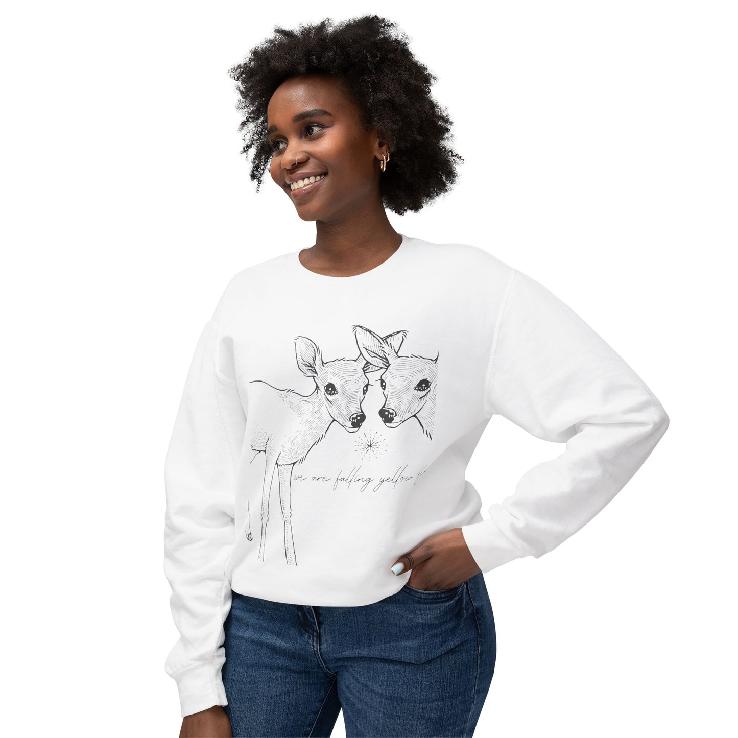 Two Deer: We are Falling Flowers Sweatshirt, Unisex- THE STORE by avalove