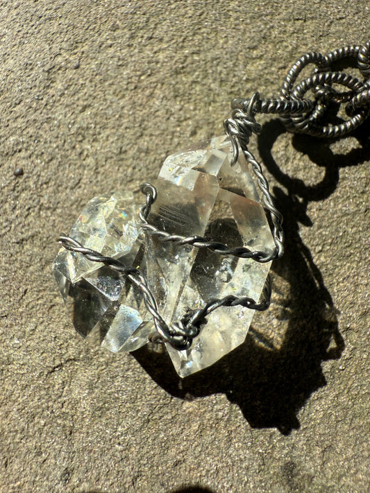 Herkimer Diamond Talisman: Soul Mates with manifestation crystal