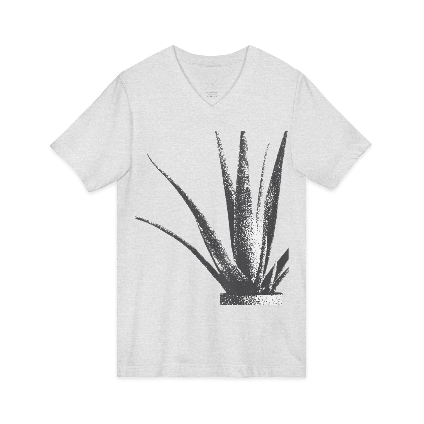 Aloe Plant V-Neck Tee — Minimalist Botanical Graphic Shirt, THE STORE by avalove