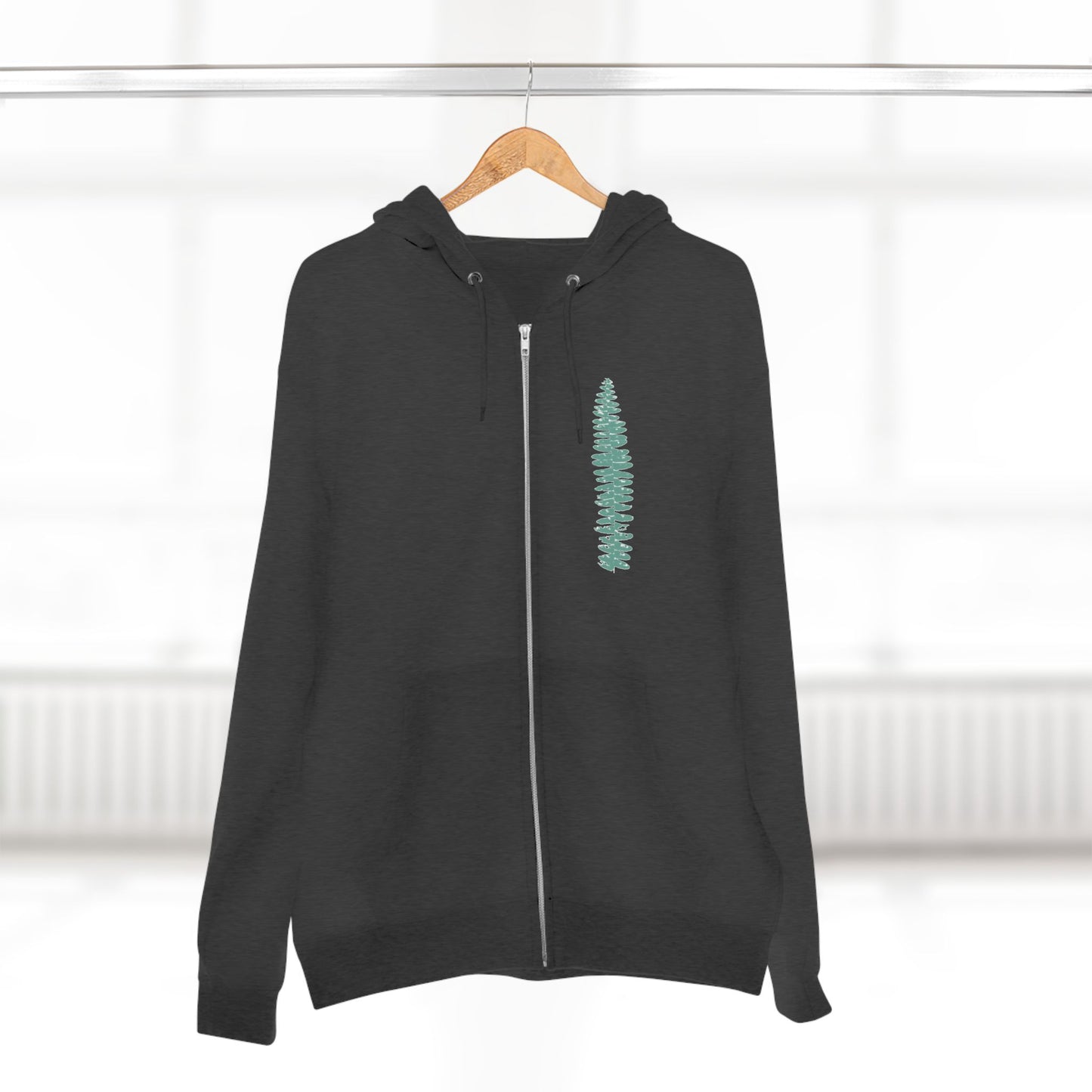 Green Fern, Forest Bathing Unisex Zip Hoodie, THE STORE, by avalove