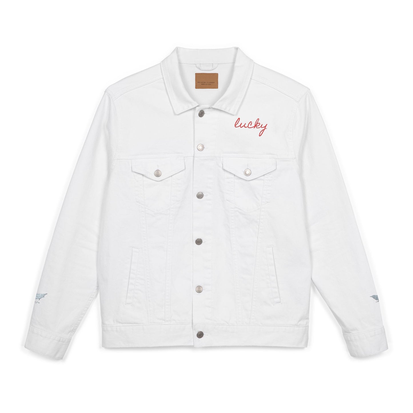 Lucky Bluebirds Unisex Denim Jacket (Embroidery)