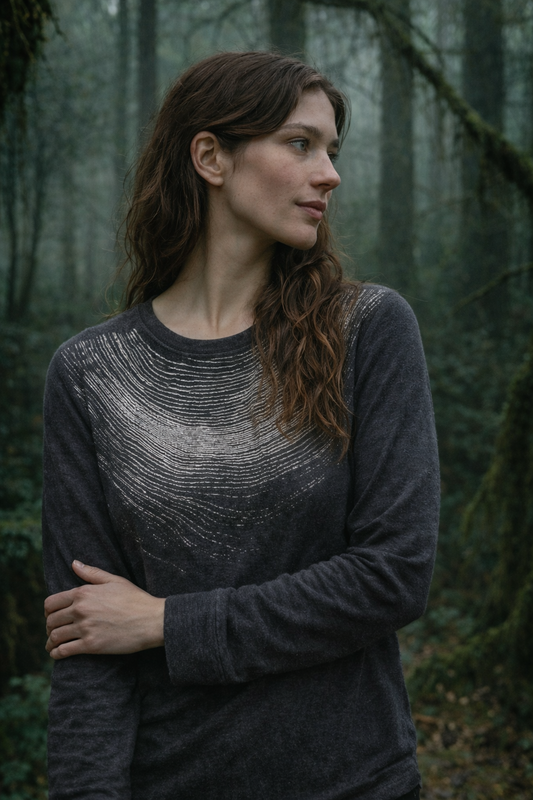 Wood Cut Fleecy Sweater-Limited Edition