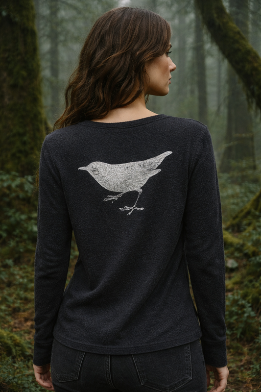 Feather Collar : Cashmere Fleece Sweater-Lux