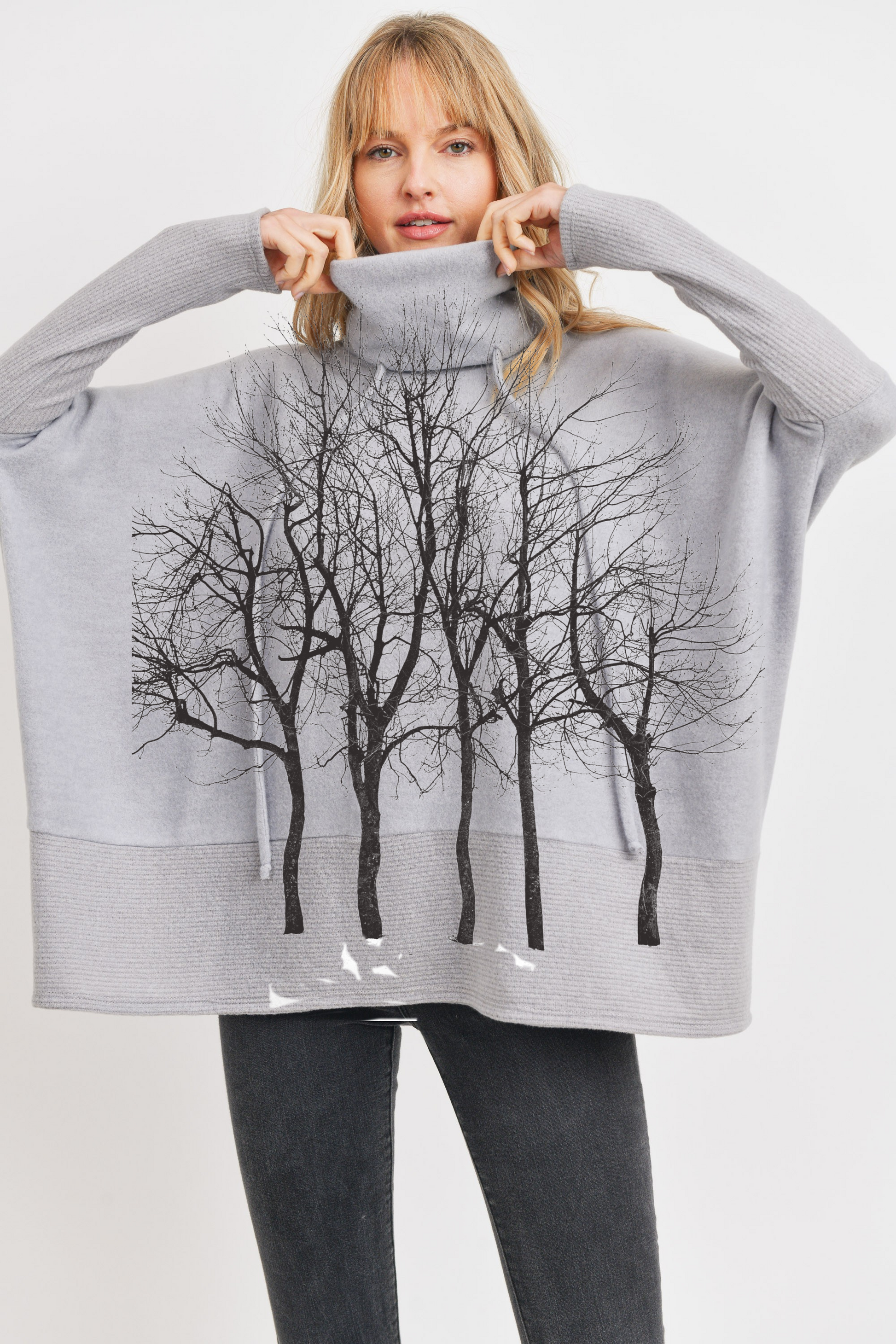 Drawstring sweater top