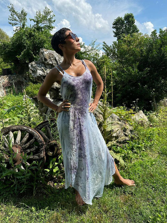 avalove botanics: Flower Dyed Cami Silk Dress